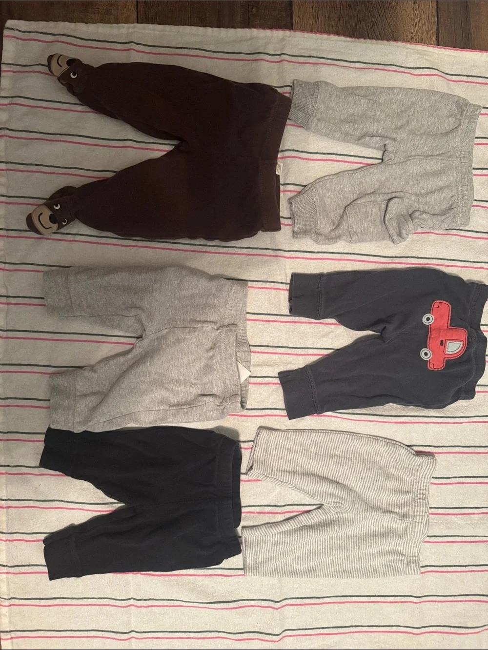 Carter's Mixed Kids Joggers Pack - Brown, Gray, Navy, Black